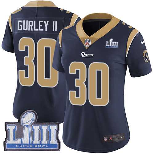 Women Nike Rams 30 Todd Gurley II Navy 2019 Super Bowl LIII Vapor Untouchable Limited Jersey,We sell and wholesale Women Nike Rams 30 Todd Gurley II Navy 2019 Super Bowl LIII Vapor Untouchable Limited Jersey on line form chian!